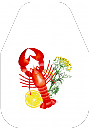 Läs mer om Haklapp Crayfish Party 30x42cm