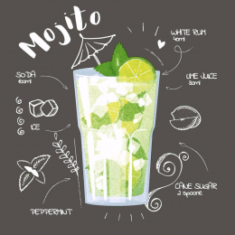 Läs mer om Kaffeservett 3-lagers 24x24cm Mojito