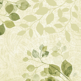 Middagsservett Bio Dunisoft 40x40cm Paisley Leaves i gruppen Handla efter produkt / Servetter / Bio Dunisoft hos Duni AB (208443)