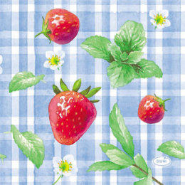 Kaffeservetter 3-lagers 24x24cm Strawberry Picnic i gruppen Handla efter produkt / Servetter / Kaffeservetter hos Duni AB (209123)